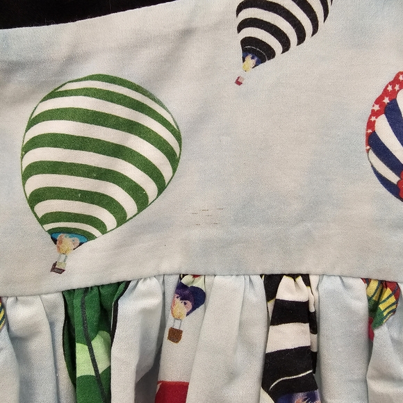 Unique Vintage Multicolor Hot Air Balloon Midi Dress - Picture 4 of 7